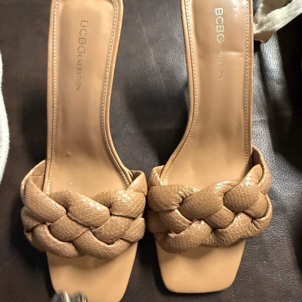 BCBGeneration Women's Brown Braided Sandals